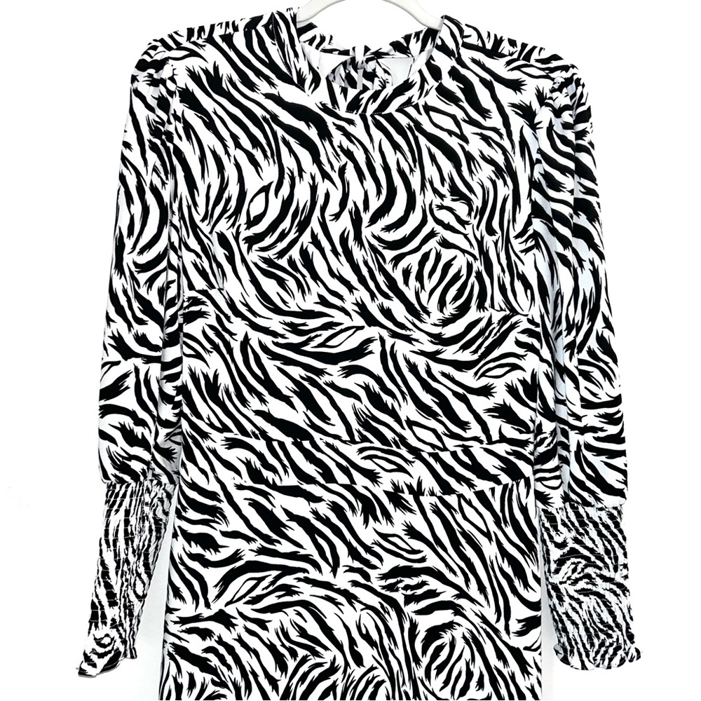 Black and White Zebra Print Dress NWOT - Picture 3 of 10